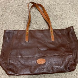 Fossil brown leather bag